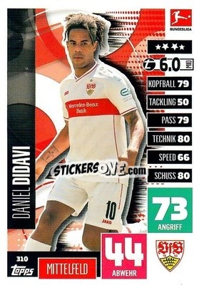 Sticker Daniel Didavi - German Football Bundesliga 2020-2021. Match Attax - Topps