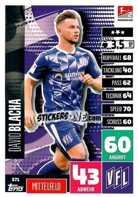 Sticker David Blacha - German Football Bundesliga 2020-2021. Match Attax - Topps