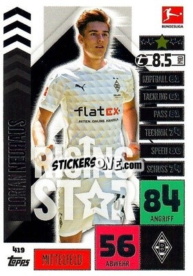 Cromo Florian Neuhaus - German Football Bundesliga 2020-2021. Match Attax - Topps