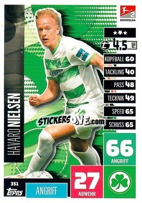 Sticker Havard Nielsen - German Football Bundesliga 2020-2021. Match Attax - Topps
