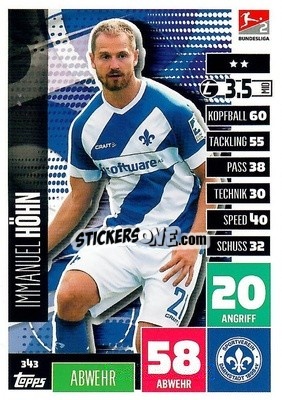 Sticker Immanuel Höhn - German Football Bundesliga 2020-2021. Match Attax - Topps