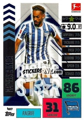 Figurina Matheus Cunha - German Football Bundesliga 2020-2021. Match Attax - Topps