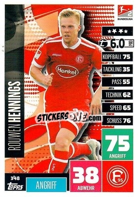 Sticker Rouwen Hennings - German Football Bundesliga 2020-2021. Match Attax - Topps