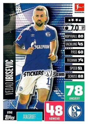 Cromo Vedad Ibisevic - German Football Bundesliga 2020-2021. Match Attax - Topps