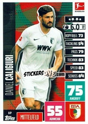 Cromo Daniel Caligiuri - German Football Bundesliga 2020-2021. Match Attax - Topps