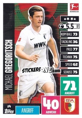 Sticker Michael Gregoritsch - German Football Bundesliga 2020-2021. Match Attax - Topps