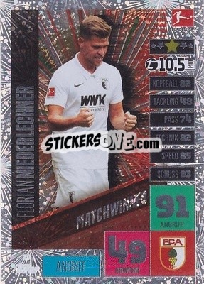 Sticker Florian Niederlechner - German Football Bundesliga 2020-2021. Match Attax - Topps