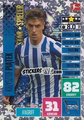 Sticker Krzysztof Piatek - German Football Bundesliga 2020-2021. Match Attax - Topps