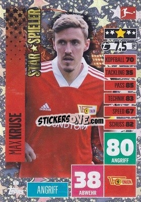 Sticker Max Kruse - German Football Bundesliga 2020-2021. Match Attax - Topps