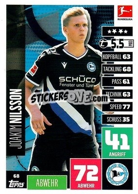 Sticker Joakim Nilsson - German Football Bundesliga 2020-2021. Match Attax - Topps