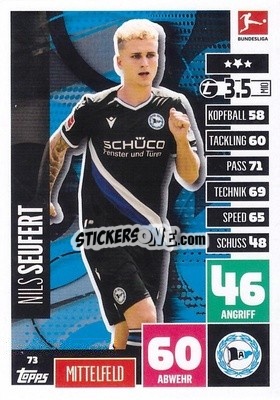 Sticker Nils Seufert - German Football Bundesliga 2020-2021. Match Attax - Topps