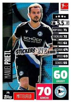 Figurina Manuel Prietl - German Football Bundesliga 2020-2021. Match Attax - Topps