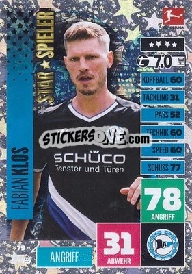 Cromo Fabian Klos - German Football Bundesliga 2020-2021. Match Attax - Topps