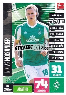 Figurina Niklas Moisander - German Football Bundesliga 2020-2021. Match Attax - Topps