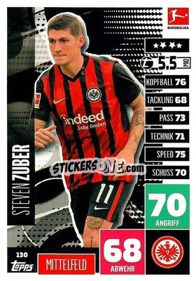 Sticker Steven Zuber - German Football Bundesliga 2020-2021. Match Attax - Topps