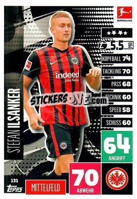 Cromo Stefan Ilsanker - German Football Bundesliga 2020-2021. Match Attax - Topps