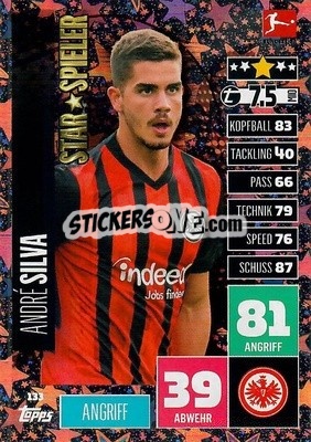 Figurina Andre Silva - German Football Bundesliga 2020-2021. Match Attax - Topps