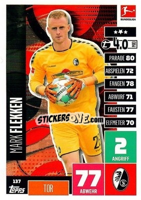 Sticker Mark Flekken - German Football Bundesliga 2020-2021. Match Attax - Topps