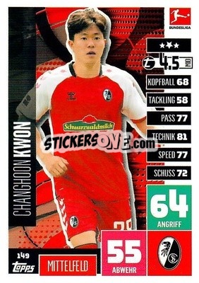 Sticker Changhoon Kwon - German Football Bundesliga 2020-2021. Match Attax - Topps
