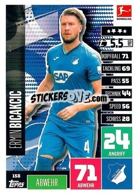 Sticker Ermin Bicakcic - German Football Bundesliga 2020-2021. Match Attax - Topps