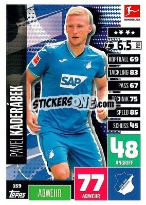 Sticker Pavel Kaderabek - German Football Bundesliga 2020-2021. Match Attax - Topps