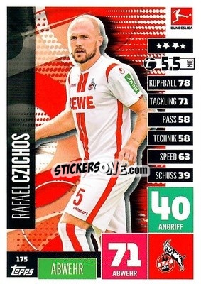 Cromo Rafael Czichos - German Football Bundesliga 2020-2021. Match Attax - Topps