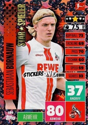 Sticker Sebastiaan Bornauw - German Football Bundesliga 2020-2021. Match Attax - Topps