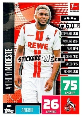 Cromo Anthony Modeste - German Football Bundesliga 2020-2021. Match Attax - Topps