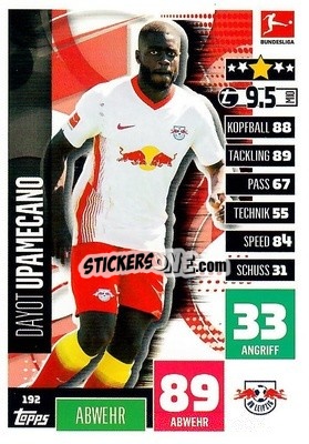 Sticker Dayot Upamecano - German Football Bundesliga 2020-2021. Match Attax - Topps