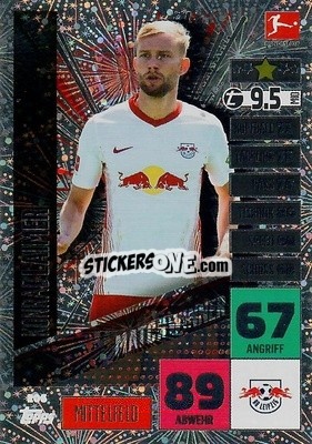 Cromo Konrad Laimer - German Football Bundesliga 2020-2021. Match Attax - Topps