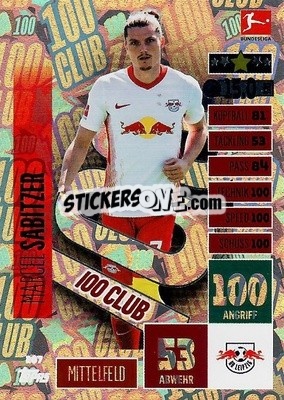 Cromo Marcel Sabitzer - German Football Bundesliga 2020-2021. Match Attax - Topps