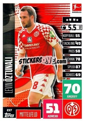 Figurina Levin 謟tunali - German Football Bundesliga 2020-2021. Match Attax - Topps