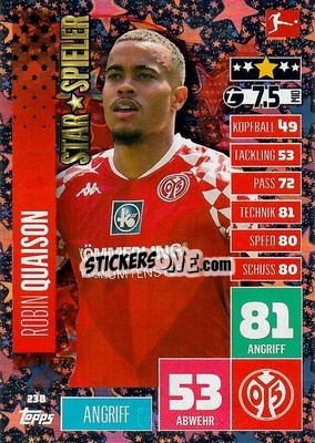 Cromo Robin Quaison - German Football Bundesliga 2020-2021. Match Attax - Topps