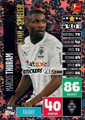 Figurina Marcus Thuram - German Football Bundesliga 2020-2021. Match Attax - Topps