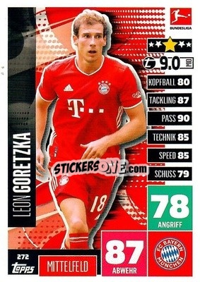 Cromo Leon Goretzka - German Football Bundesliga 2020-2021. Match Attax - Topps