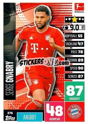Sticker Serge Gnabry - German Football Bundesliga 2020-2021. Match Attax - Topps