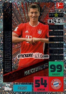 Figurina Robert Lewandowski - German Football Bundesliga 2020-2021. Match Attax - Topps