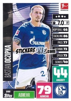 Sticker Bastian Oczipka - German Football Bundesliga 2020-2021. Match Attax - Topps