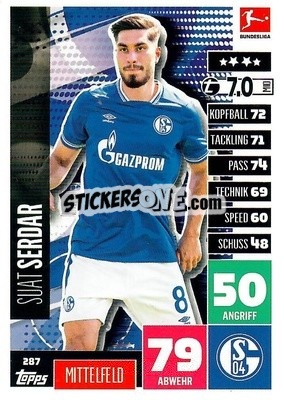 Figurina Suat Serdar - German Football Bundesliga 2020-2021. Match Attax - Topps