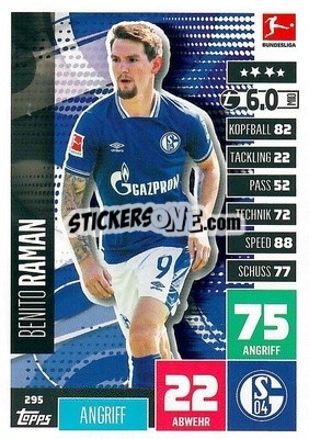 Sticker Benito Raman - German Football Bundesliga 2020-2021. Match Attax - Topps