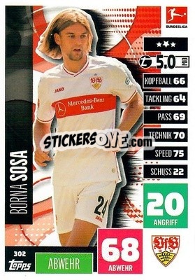 Sticker Borna Sosa - German Football Bundesliga 2020-2021. Match Attax - Topps