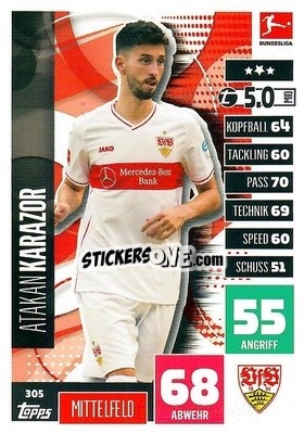 Sticker Atakan Karazor - German Football Bundesliga 2020-2021. Match Attax - Topps