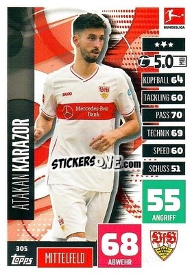 Figurina Atakan Karazor - German Football Bundesliga 2020-2021. Match Attax - Topps