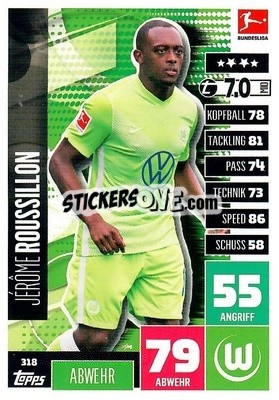 Sticker Jerome Roussillon - German Football Bundesliga 2020-2021. Match Attax - Topps