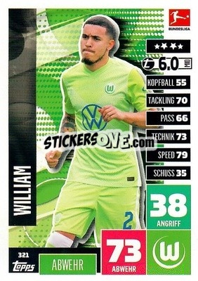 Sticker William - German Football Bundesliga 2020-2021. Match Attax - Topps