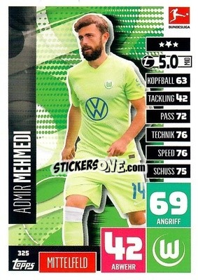 Cromo Admir Mehmedi - German Football Bundesliga 2020-2021. Match Attax - Topps