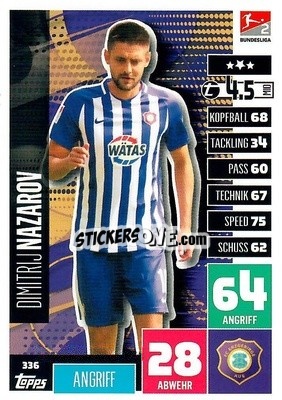 Cromo Dimitrij Mazarov - German Football Bundesliga 2020-2021. Match Attax - Topps