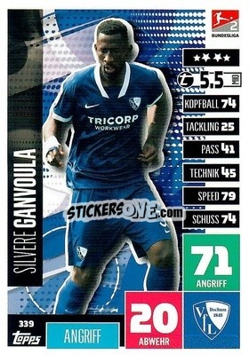 Cromo Silvere Ganvoula - German Football Bundesliga 2020-2021. Match Attax - Topps