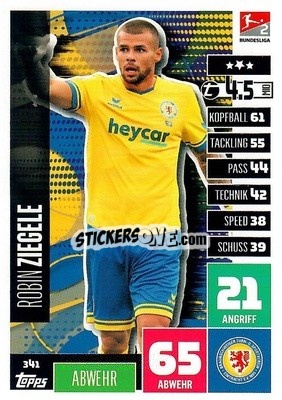 Sticker Robin Ziegele - German Football Bundesliga 2020-2021. Match Attax - Topps