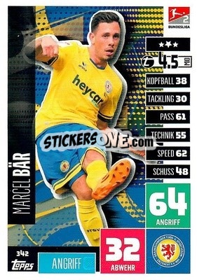 Figurina Marcel Bär - German Football Bundesliga 2020-2021. Match Attax - Topps